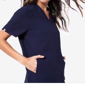 Figs navy scrub top